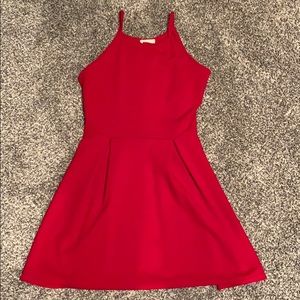 Red mini dress